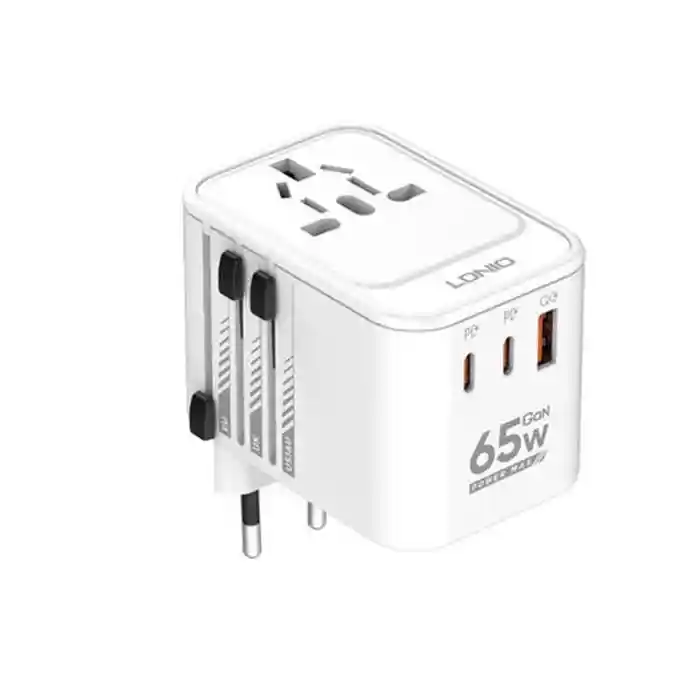 LDNIO Z6 3 USB Ports 65W GaN Travel Adapter